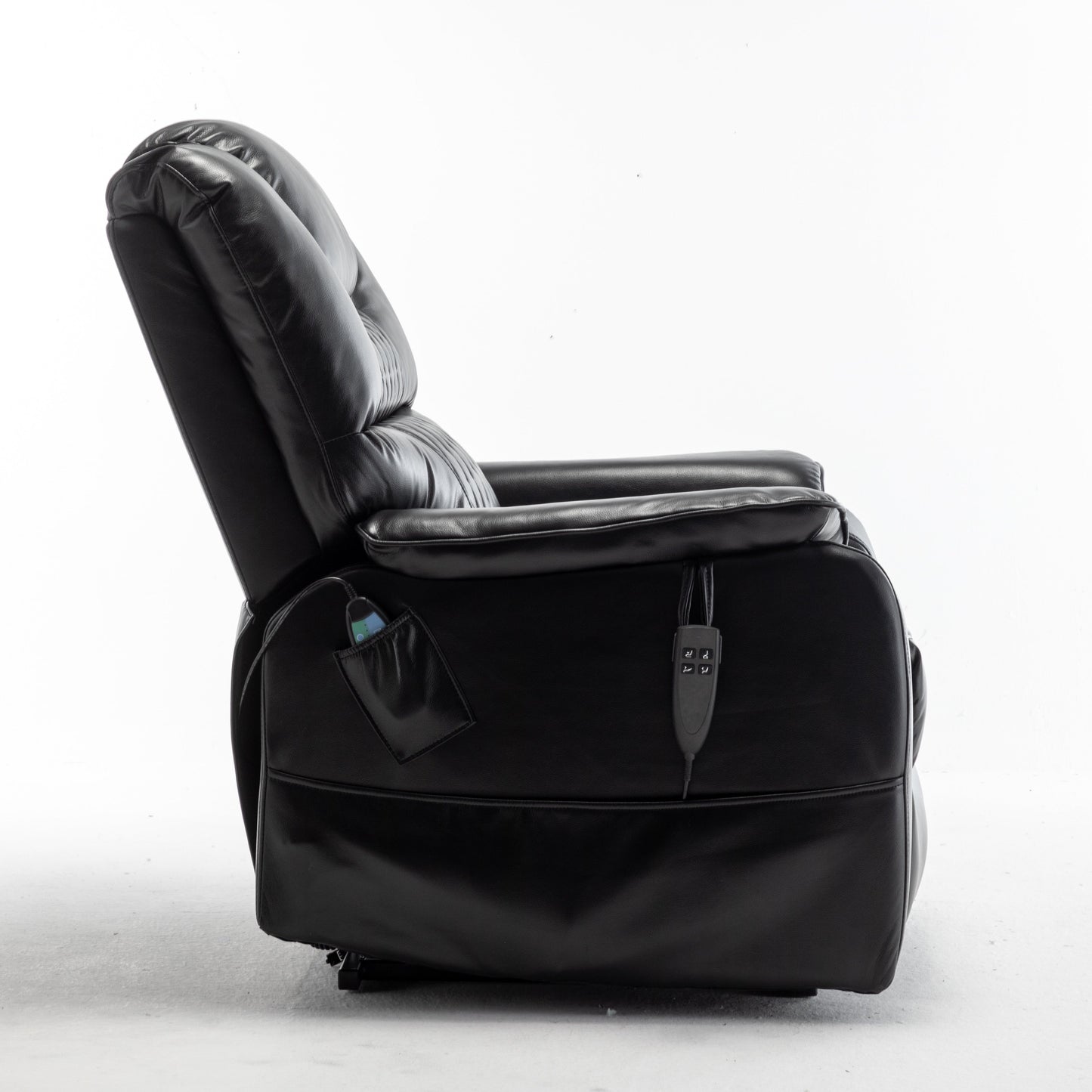 Fauteuil inclinable électrique surdimensionné avec moteur OKIN, inclinaison infinie jusqu'à 180°, siège extra-large et rangement latéral pratique