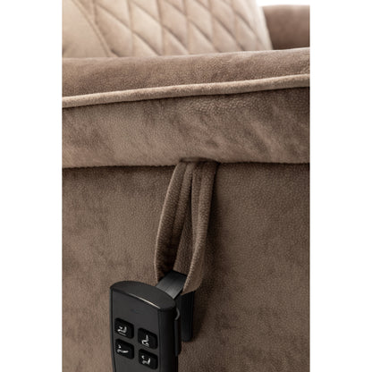 Fauteuil inclinable électrique surdimensionné avec moteur OKIN, inclinaison infinie jusqu'à 180°, siège extra-large et rangement latéral pratique