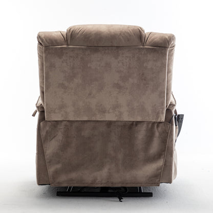 Fauteuil inclinable électrique surdimensionné avec moteur OKIN, inclinaison infinie jusqu'à 180°, siège extra-large et rangement latéral pratique