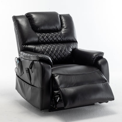 Fauteuil inclinable électrique surdimensionné avec moteur OKIN, inclinaison infinie jusqu'à 180°, siège extra-large et rangement latéral pratique