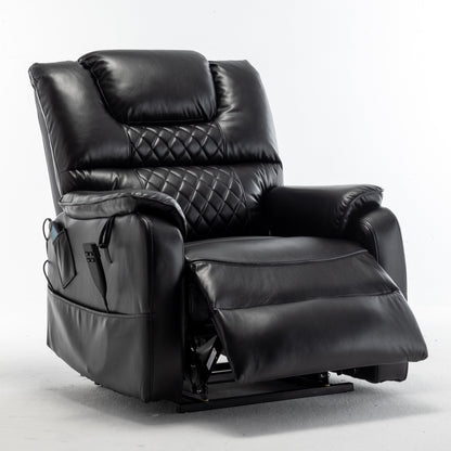 Fauteuil inclinable électrique surdimensionné avec moteur OKIN, inclinaison infinie jusqu'à 180°, siège extra-large et rangement latéral pratique