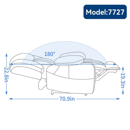Fauteuil inclinable électrique surdimensionné en similicuir avec massage et chauffage