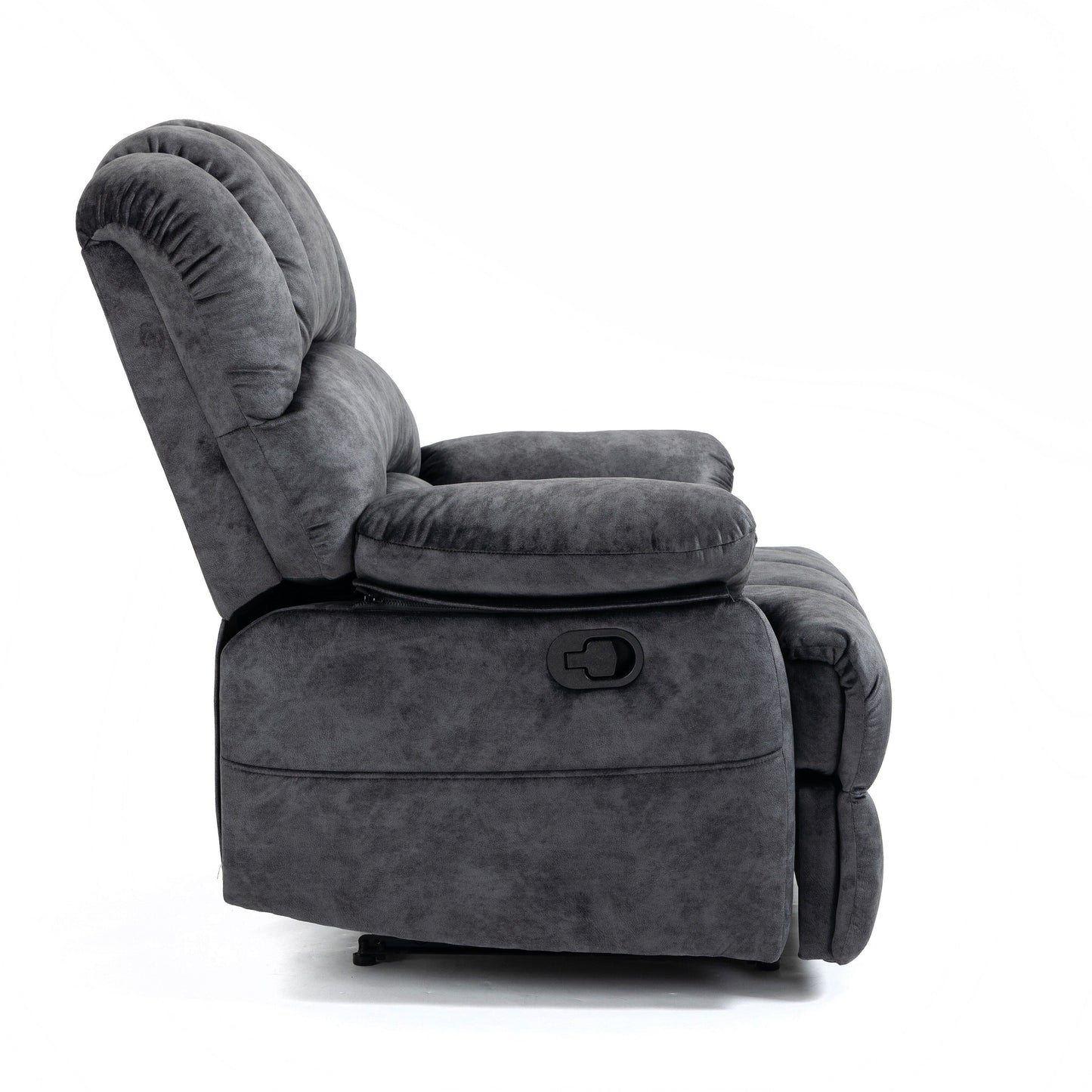 Fauteuil inclinable manuel surdimensionné en tissu rembourré, canapé simple réglable pour salon avec commande à levier latérale