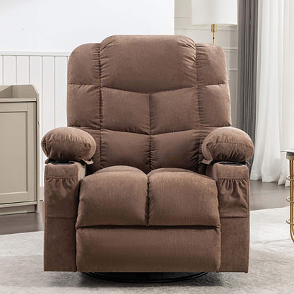 Fauteuil inclinable à bascule de massage surdimensionné avec 2 porte-gobelets