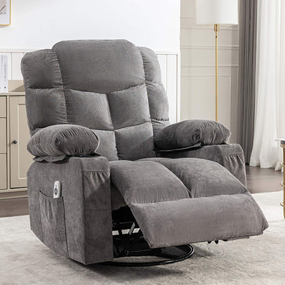 Fauteuil inclinable à bascule de massage surdimensionné avec 2 porte-gobelets