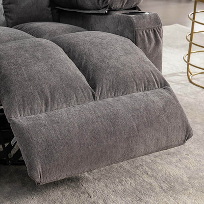 Fauteuil inclinable à bascule de massage surdimensionné avec 2 porte-gobelets