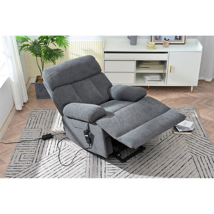 Fauteuil inclinable électrique surdimensionné pour personnes âgées, canapé inclinable avec télécommande, poche latérale, siège spacieux