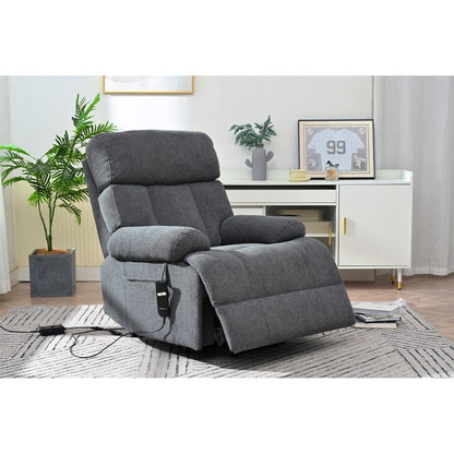 Fauteuil inclinable électrique surdimensionné pour personnes âgées, canapé inclinable avec télécommande, poche latérale, siège spacieux