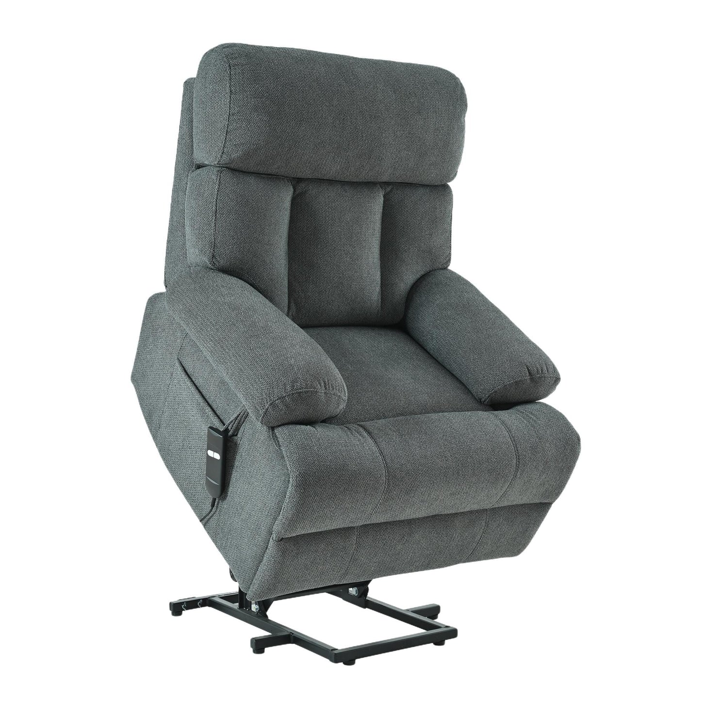 Fauteuil inclinable électrique surdimensionné pour personnes âgées, canapé inclinable avec télécommande, poche latérale, siège spacieux