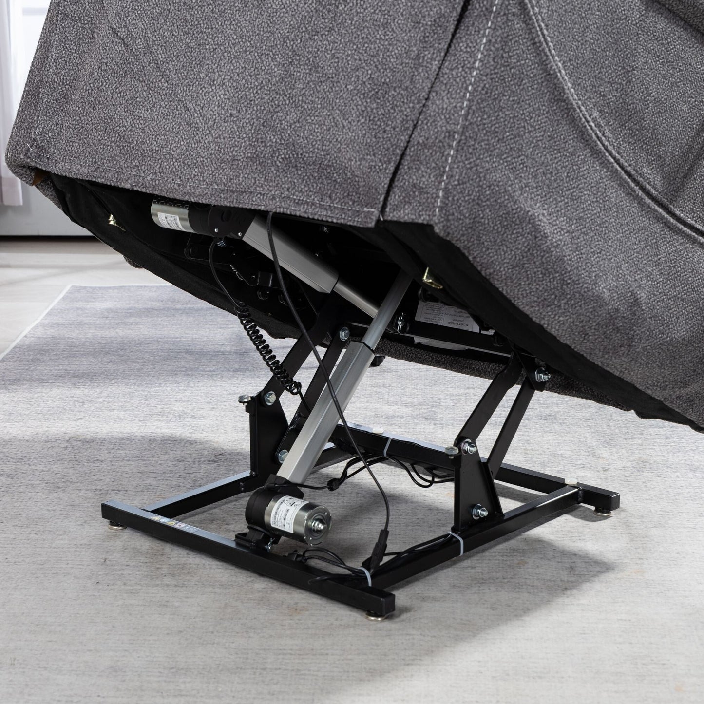 Fauteuil inclinable électrique surdimensionné avec massage thermique, 180° en position allongée