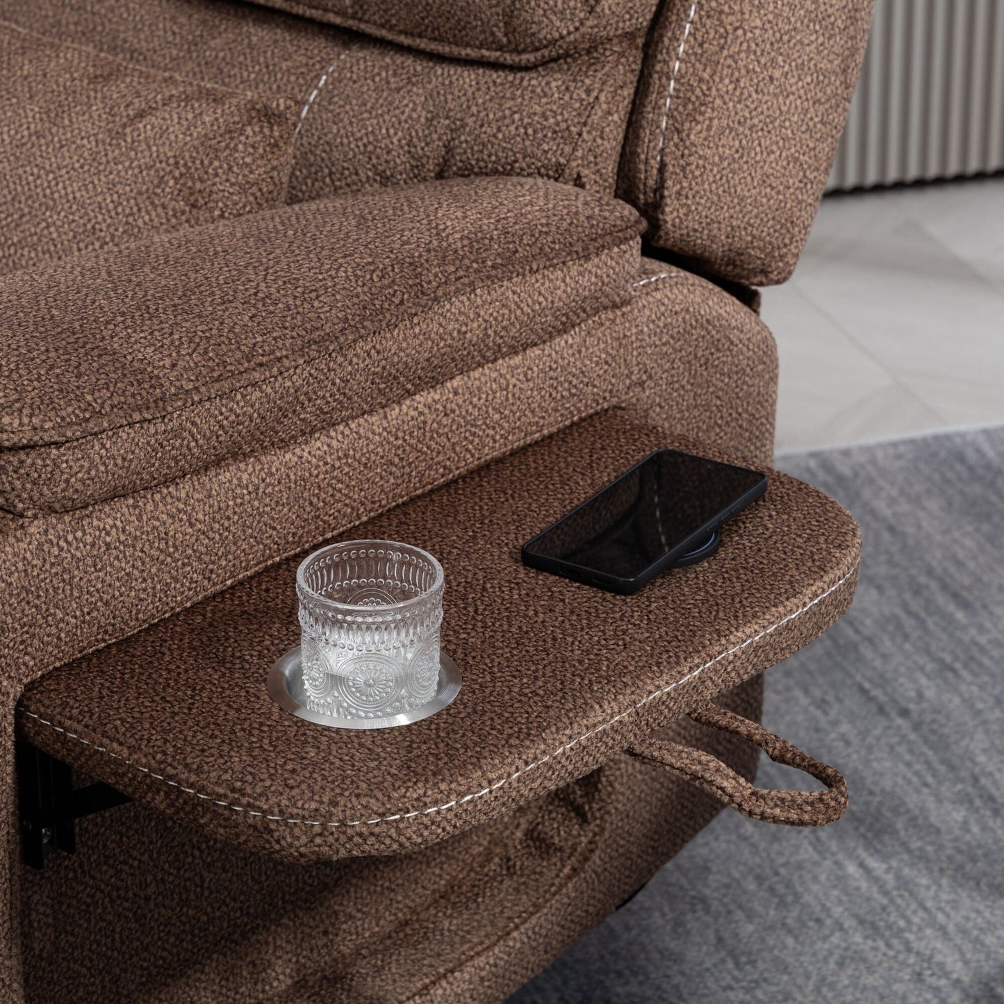 Fauteuil inclinable électrique surdimensionné avec massage thermique, 180° en position allongée