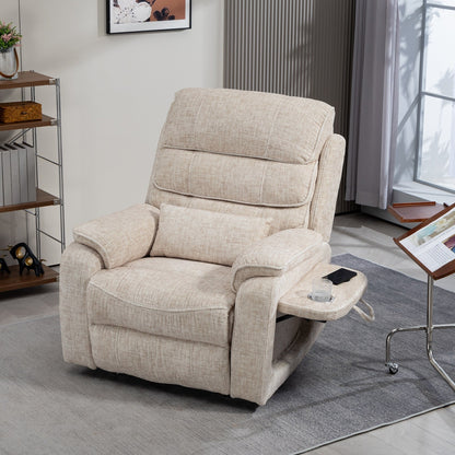 Fauteuil inclinable électrique surdimensionné avec massage thermique, 180° en position allongée
