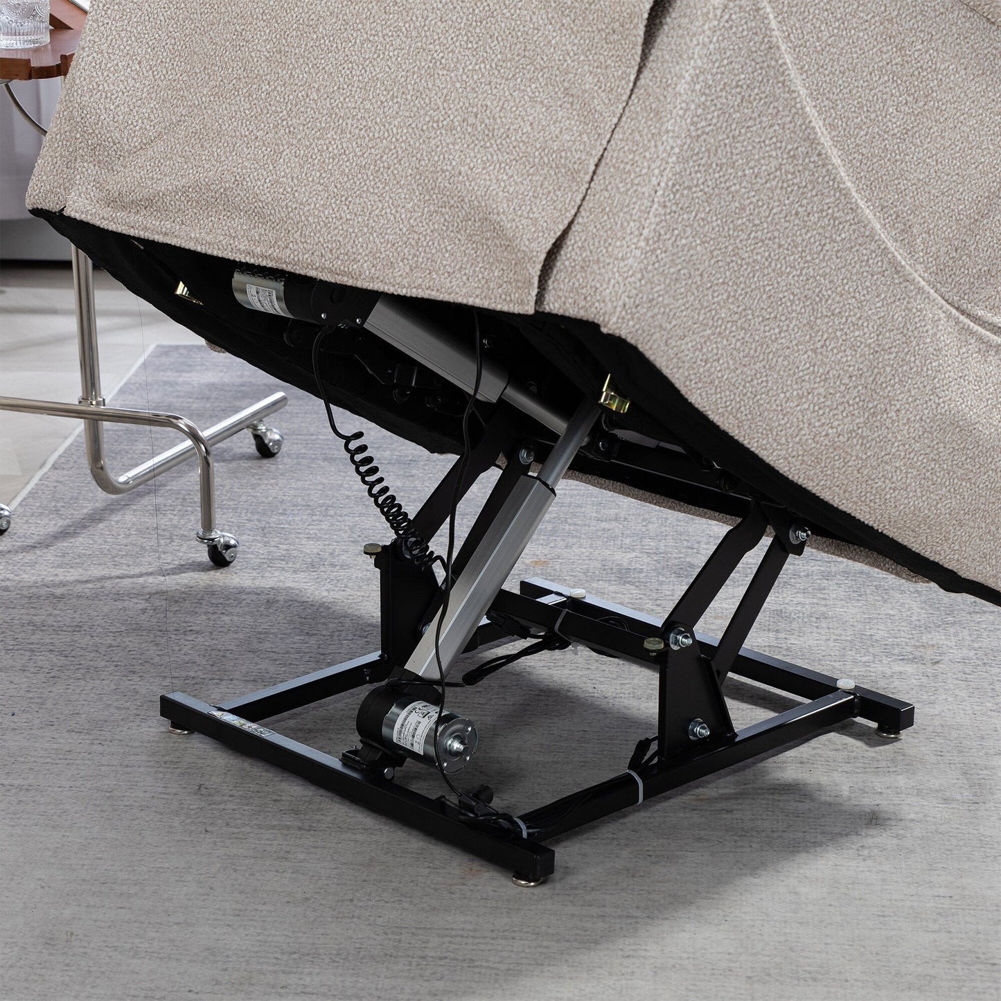 Fauteuil inclinable électrique surdimensionné avec massage thermique, 180° en position allongée