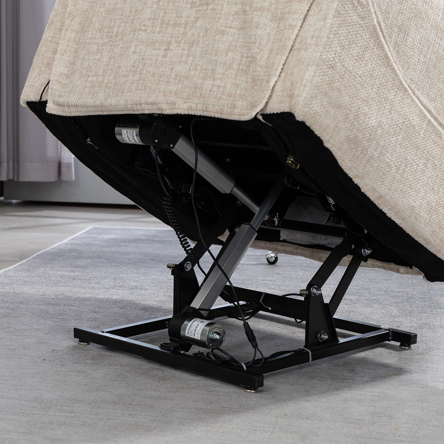 Fauteuil inclinable électrique surdimensionné avec massage thermique, 180° en position allongée