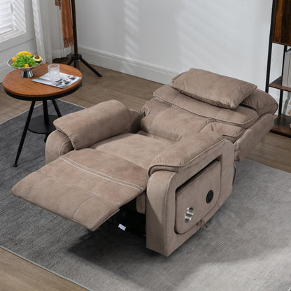Fauteuil inclinable électrique surdimensionné avec massage thermique, 180° en position allongée