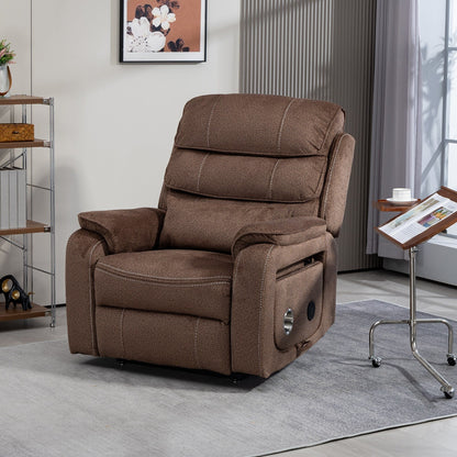 Fauteuil inclinable électrique surdimensionné avec massage thermique, 180° en position allongée