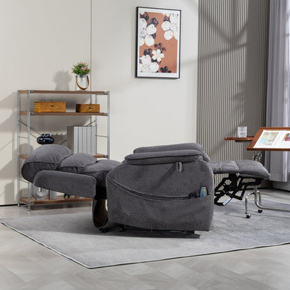 Fauteuil inclinable électrique surdimensionné avec massage thermique, 180° en position allongée