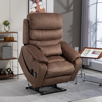 Fauteuil inclinable électrique surdimensionné avec massage thermique, 180° en position allongée