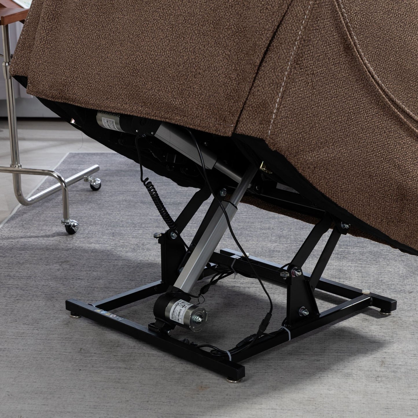 Fauteuil inclinable électrique surdimensionné avec massage thermique, 180° en position allongée