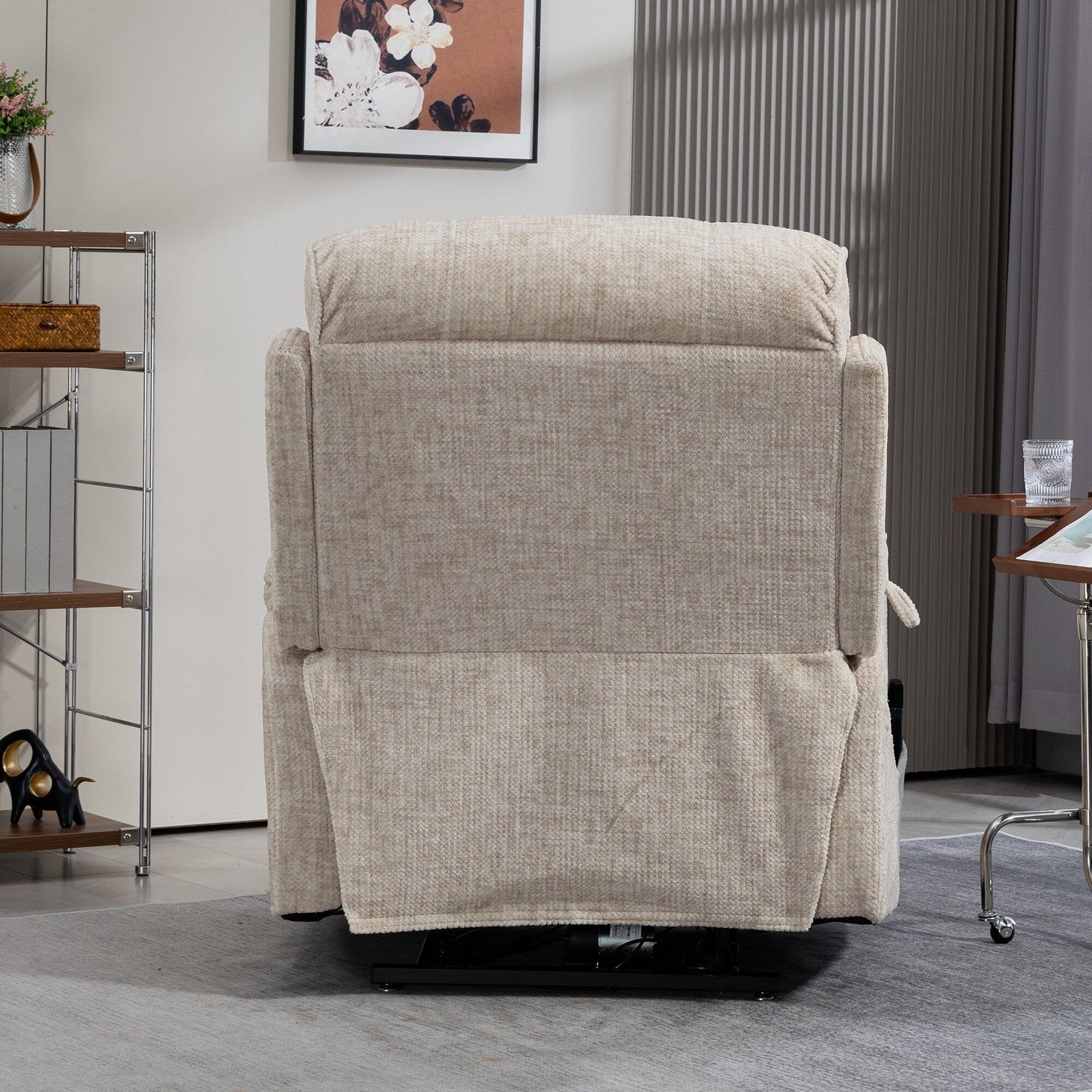 Fauteuil inclinable électrique surdimensionné avec massage thermique, 180° en position allongée