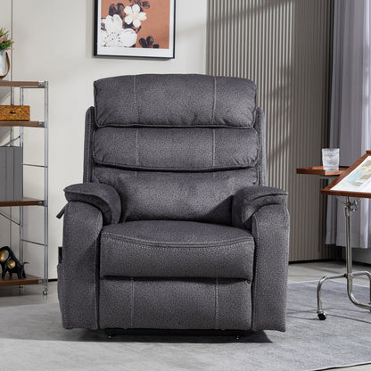 Fauteuil inclinable électrique surdimensionné avec massage thermique, 180° en position allongée