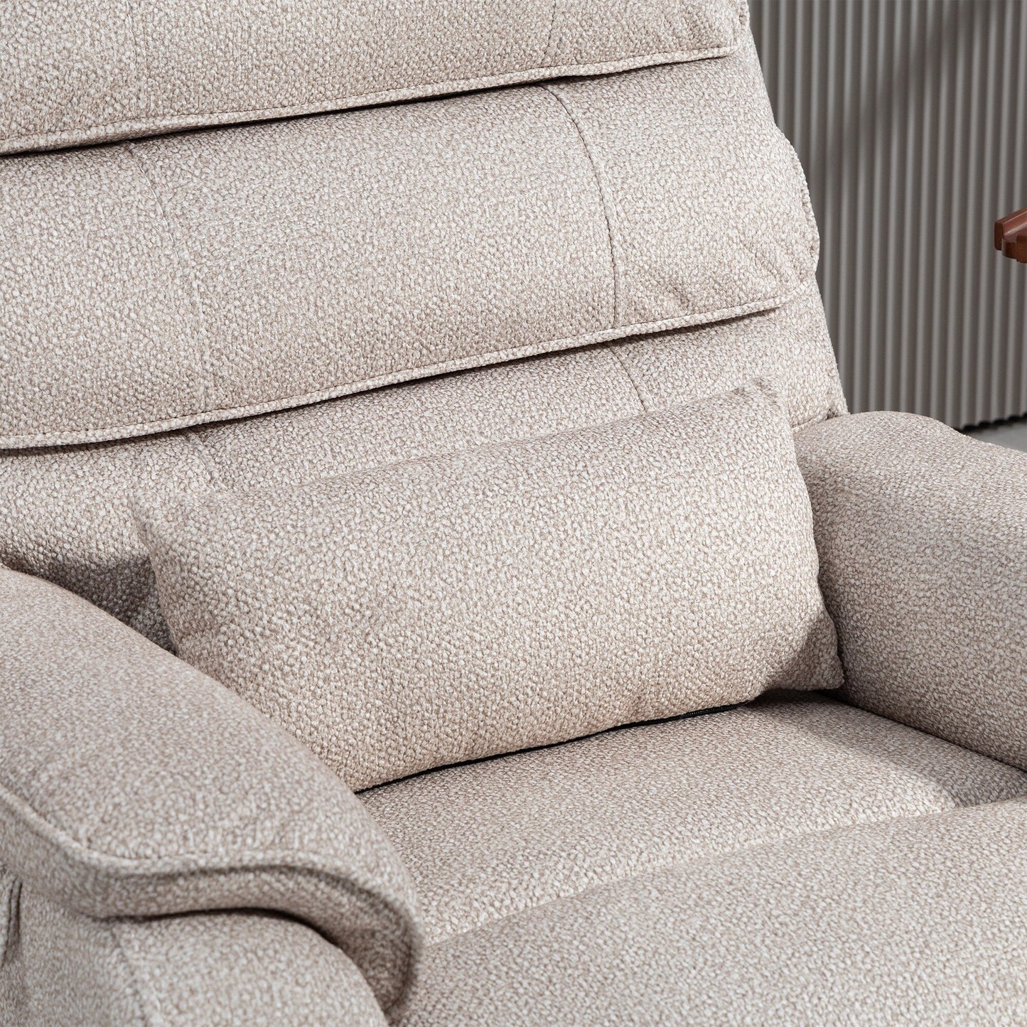 Fauteuil inclinable électrique surdimensionné avec massage thermique, 180° en position allongée