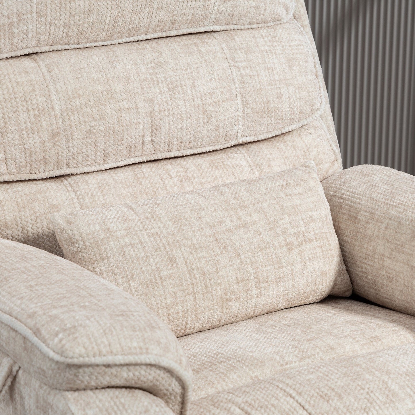 Fauteuil inclinable électrique surdimensionné avec massage thermique, 180° en position allongée