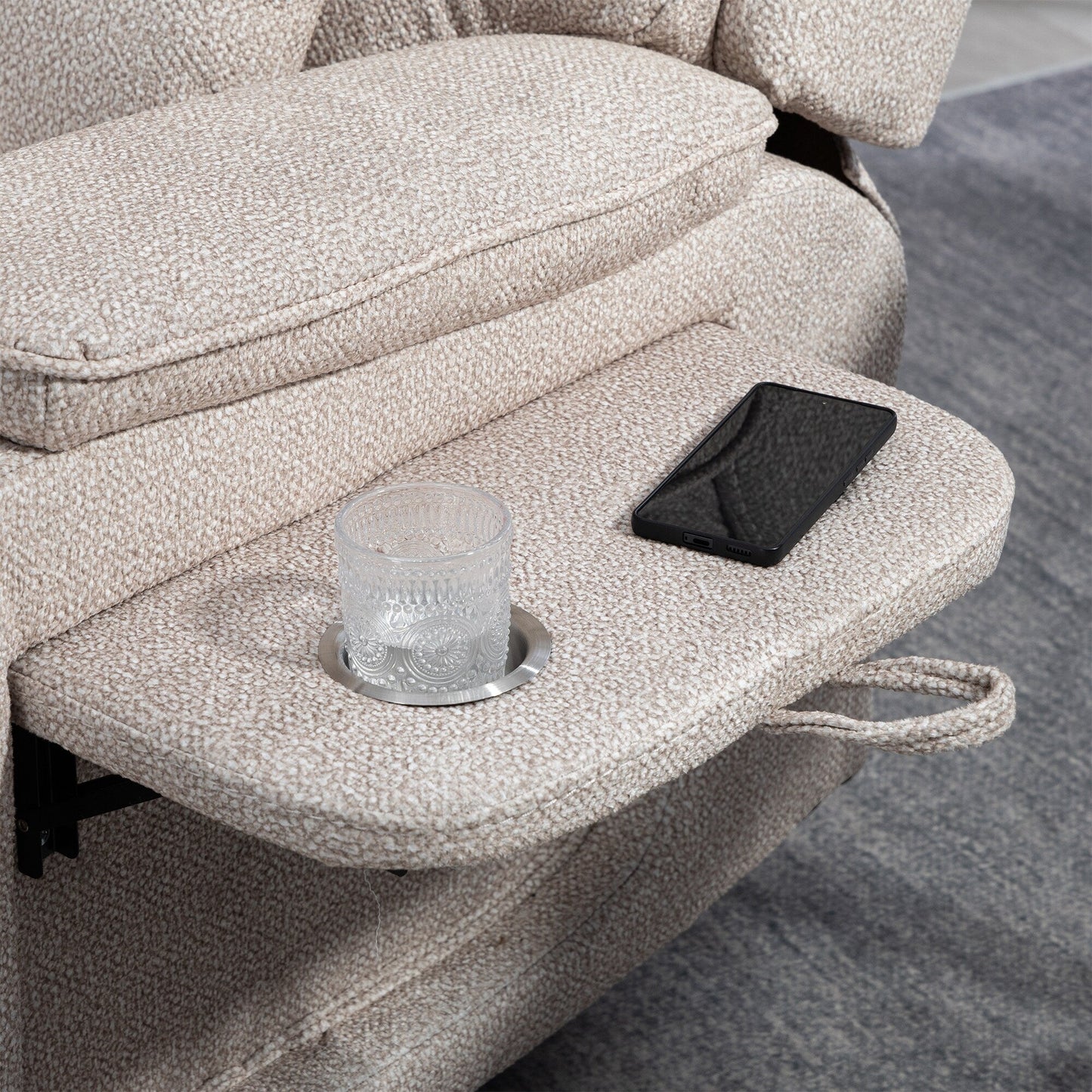 Fauteuil inclinable électrique surdimensionné avec massage thermique, 180° en position allongée