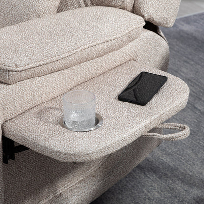 Fauteuil inclinable électrique surdimensionné avec massage thermique, 180° en position allongée