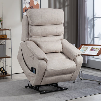 Fauteuil inclinable électrique surdimensionné avec massage thermique, 180° en position allongée