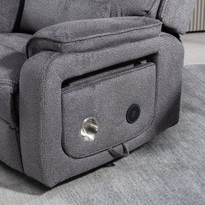 Fauteuil inclinable électrique surdimensionné avec massage thermique, 180° en position allongée