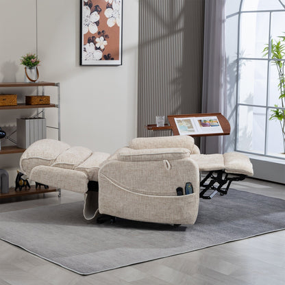 Fauteuil inclinable électrique surdimensionné avec massage thermique, 180° en position allongée