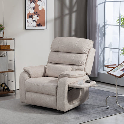 Fauteuil inclinable électrique surdimensionné avec massage thermique, 180° en position allongée