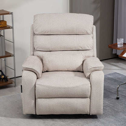 Fauteuil inclinable électrique surdimensionné avec massage thermique, 180° en position allongée