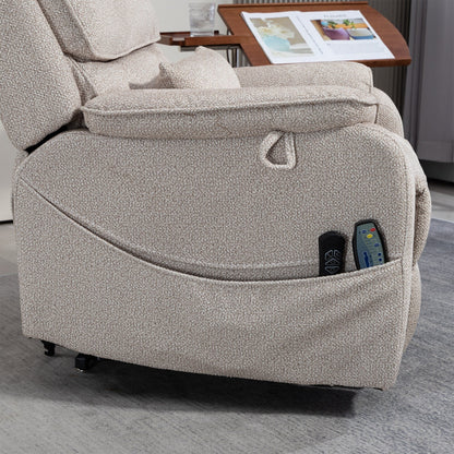 Fauteuil inclinable électrique surdimensionné avec massage thermique, 180° en position allongée