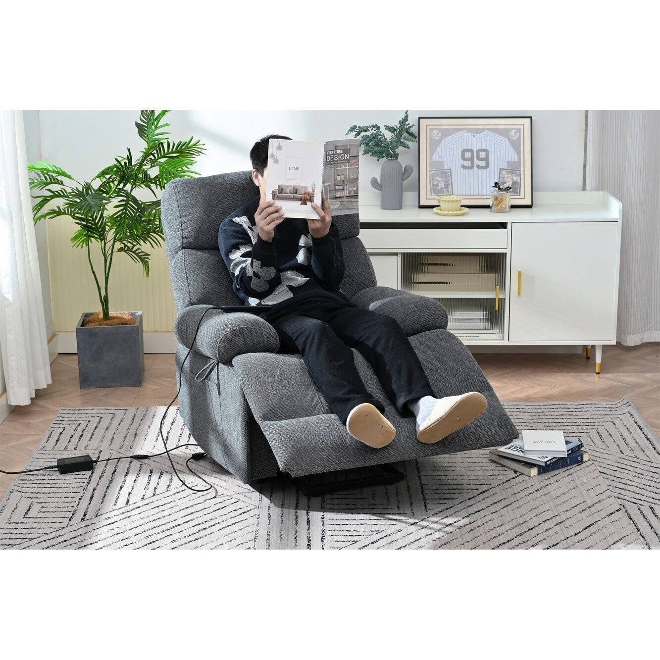 Fauteuil inclinable électrique surdimensionné pour personnes âgées