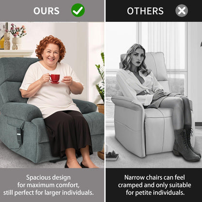 Fauteuil inclinable électrique surdimensionné pour personnes âgées