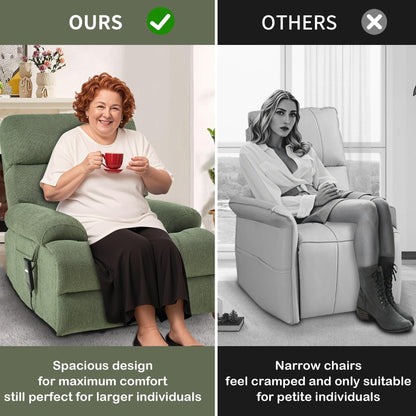 Fauteuil inclinable électrique surdimensionné pour personnes âgées