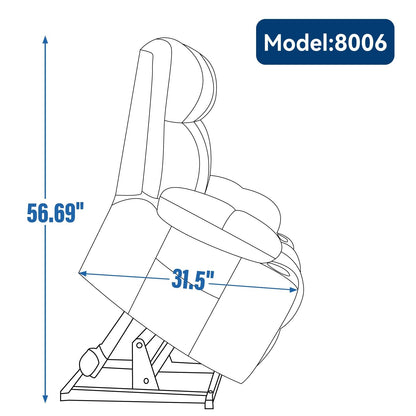 Fauteuil inclinable électrique surdimensionné avec double moteur, massage et chauffage lombaire, revêtement en chenille, deux porte-gobelets et poches latérales