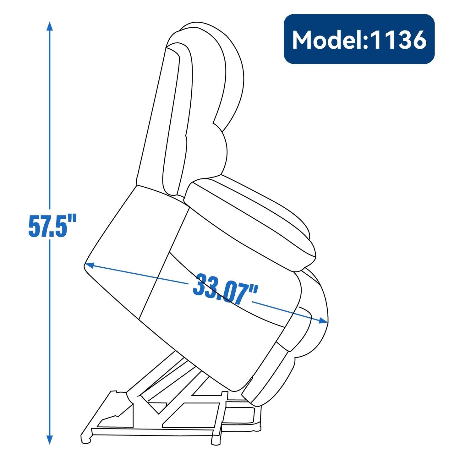 Fauteuil inclinable électrique surdimensionné avec massage, chauffage, vibrations à 8 points, chauffage lombaire, port USB, deux poches latérales