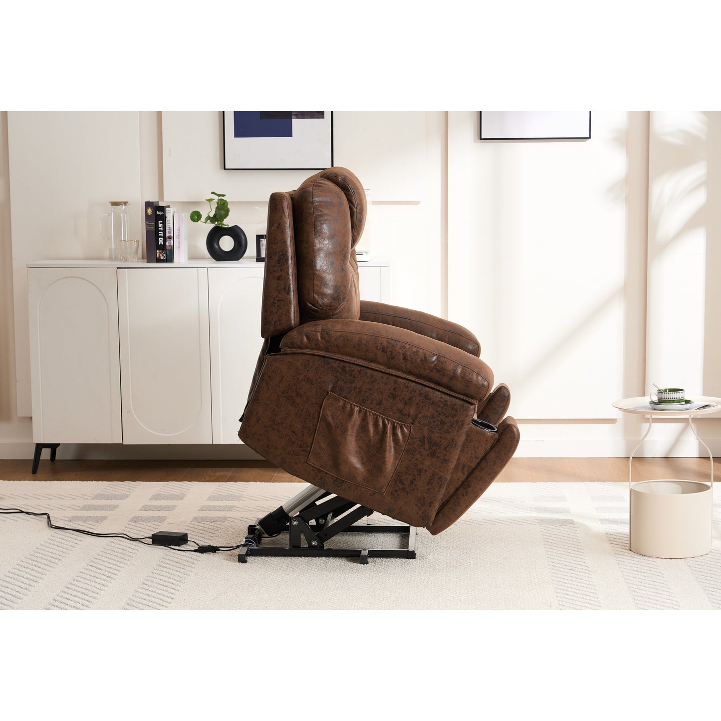 Fauteuil inclinable électrique surdimensionné avec moteur silencieux et massage