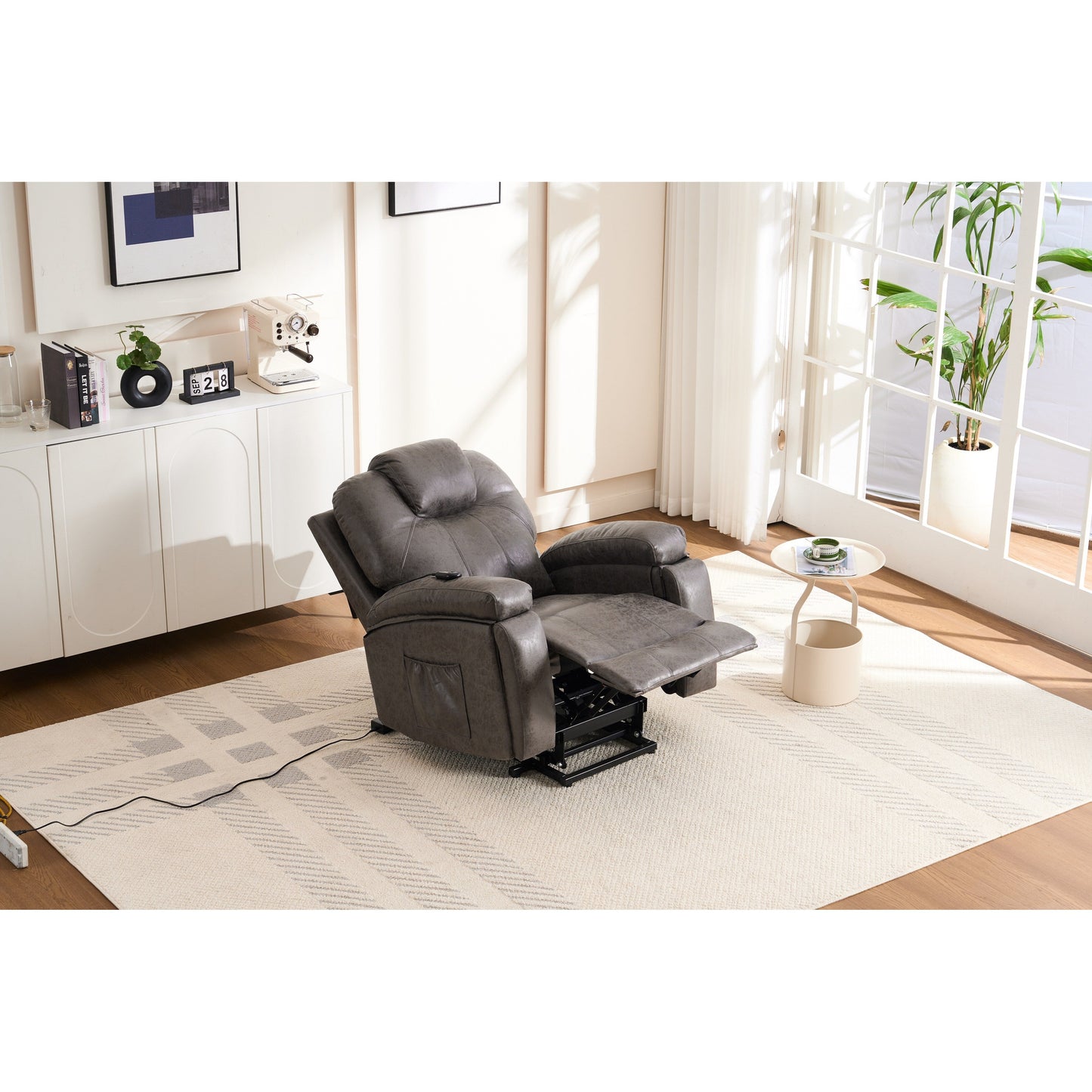 Fauteuil inclinable électrique surdimensionné avec moteur silencieux et massage