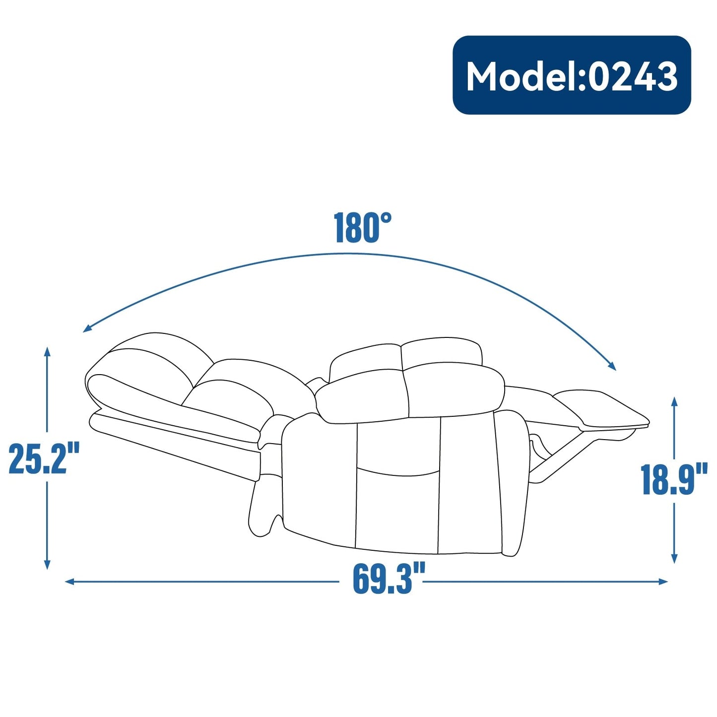 Fauteuil inclinable électrique surdimensionné avec deux moteurs, fonctions de chauffage et de massage, inclinaison à positions infinies, porte-gobelets dissimulés