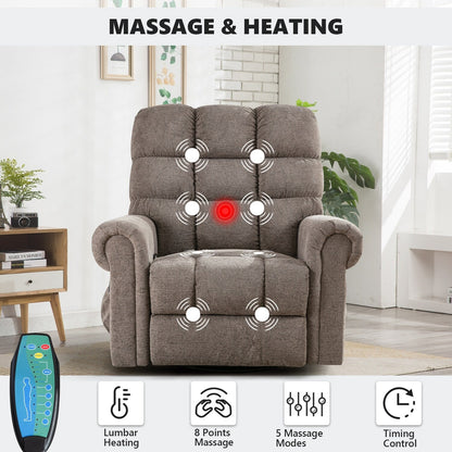 Fauteuils inclinables pivotants surdimensionnés à bascule manuels pour hommes de grande taille