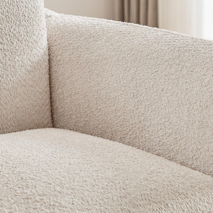 Canapé Sherpa surdimensionné - Structure en bois massif et 2 oreillers