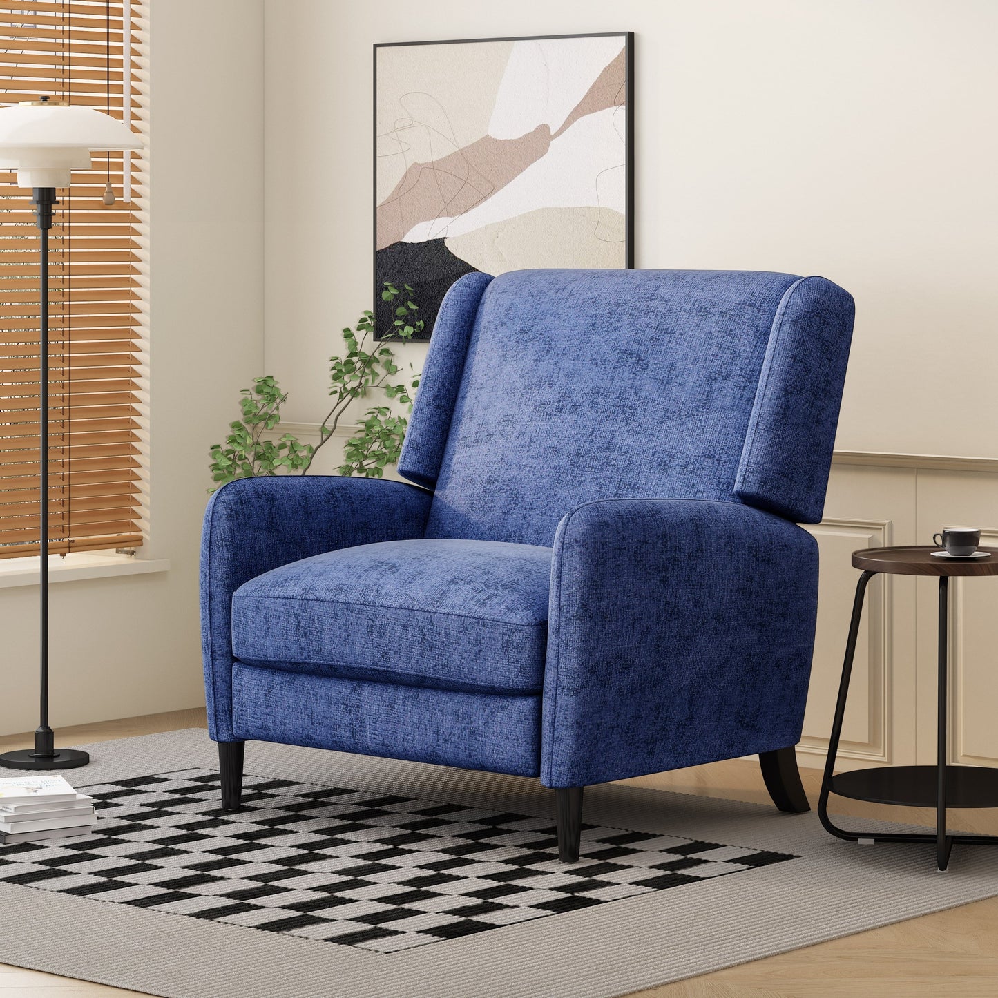 Fauteuil inclinable surdimensionné en tissu texturé