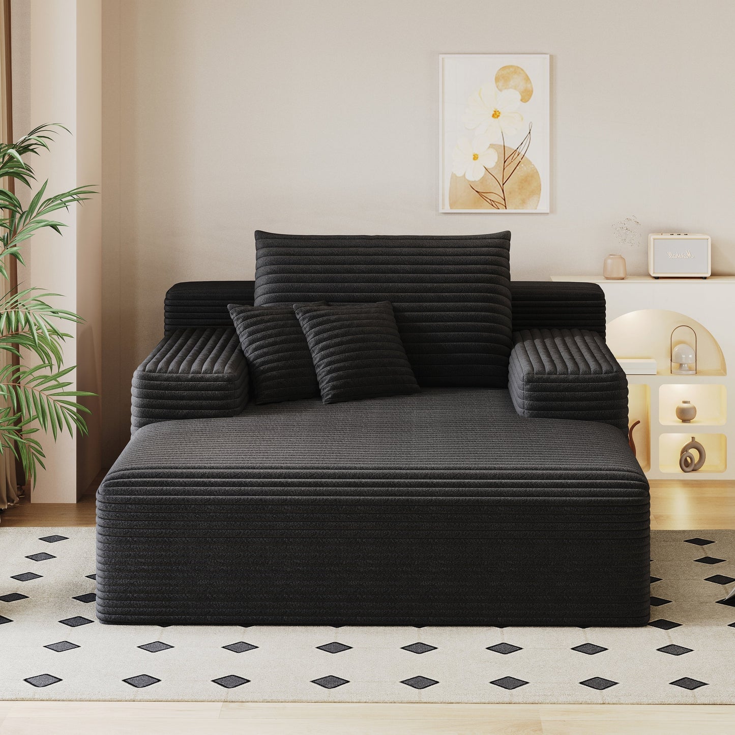 Canapé-lit rembourré surdimensionné