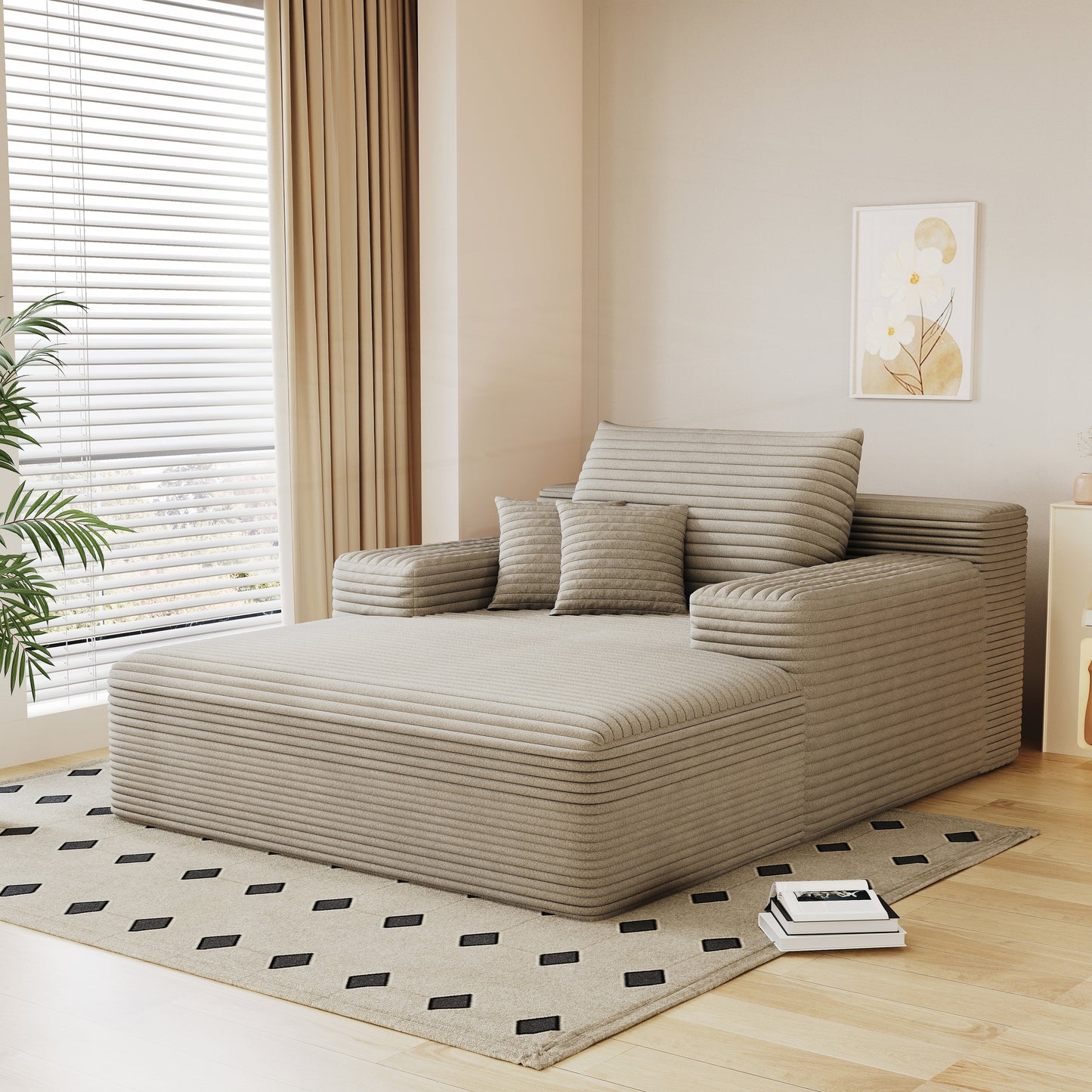 Canapé-lit rembourré surdimensionné