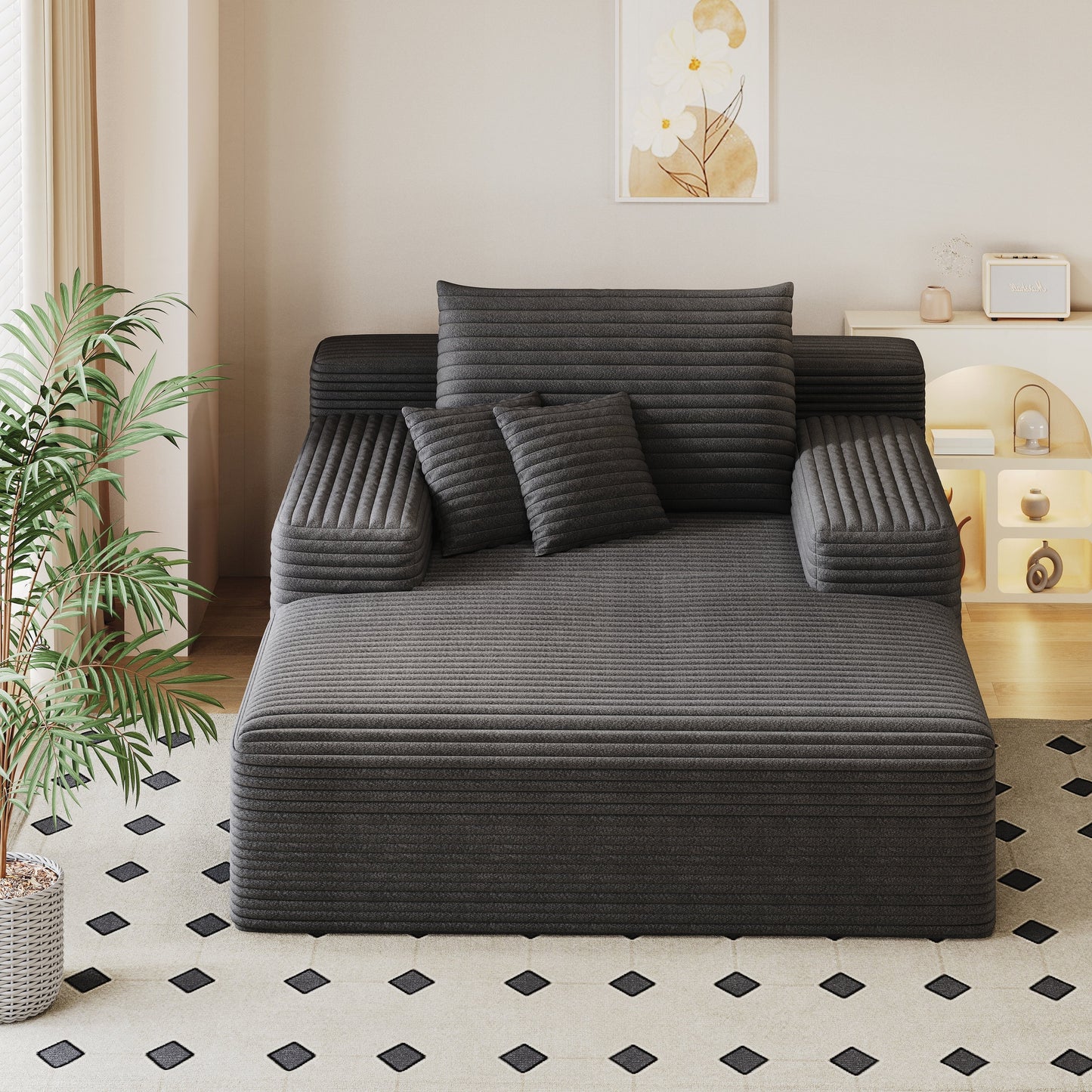 Canapé-lit rembourré surdimensionné