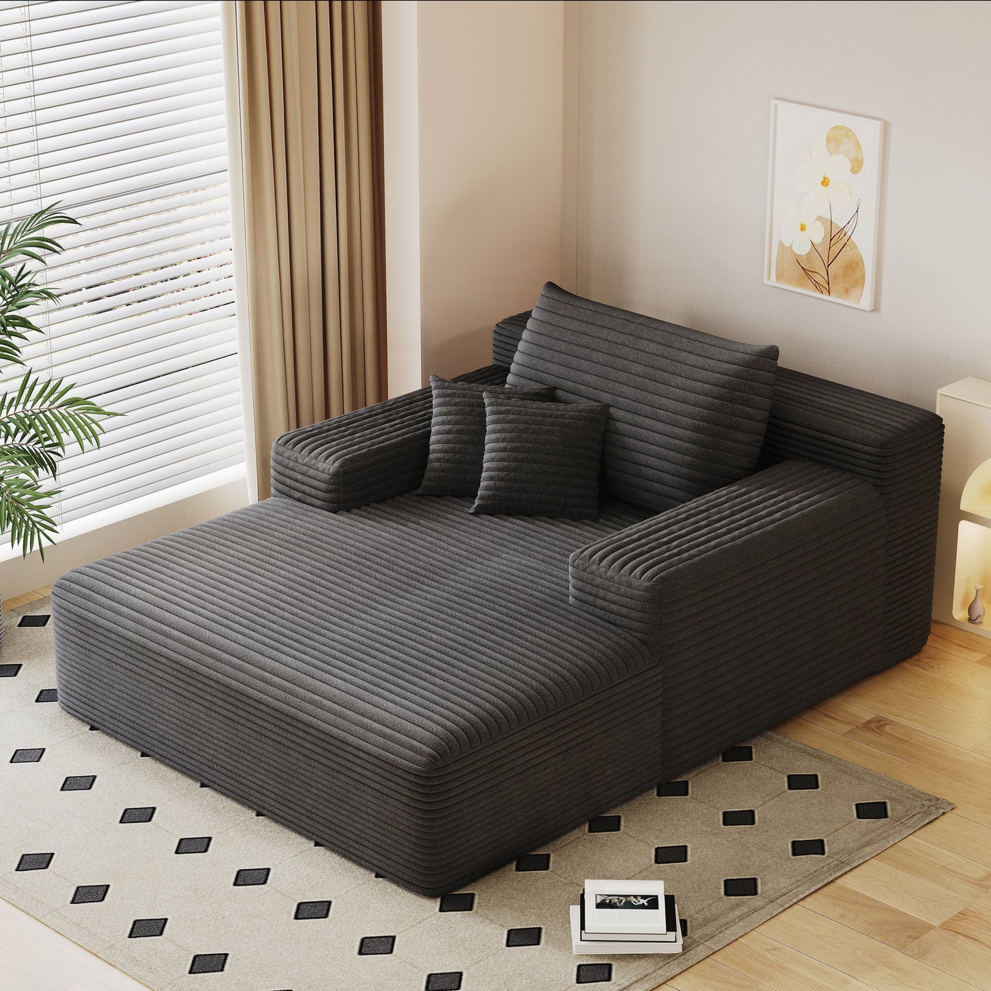 Canapé-lit rembourré surdimensionné